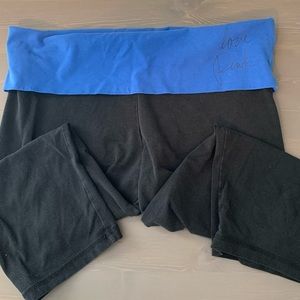 L Victoria’s Secret yoga pants w/ fold-over waist